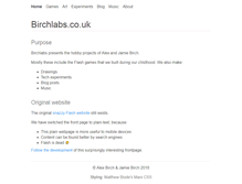 Tablet Screenshot of birchlabs.co.uk